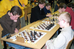 Van Spijk Grand Prix schaaktoernooi 21-3-2004Jozef Simenon tegen Egbert Clevers