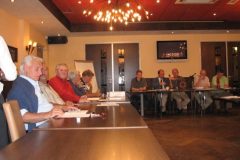 V.l.n.r.: Piet Kuntzelaers, Ger van Leipsig, Huub Borghouts, Toos Kuypers, Nico van der Hoogt, Paul van der Ven, Bas van der Grinten, Ad Burgmans, Piet Thijssen, Geert Hovens