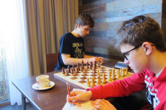 LISB wedstrijd 2016-01-10 Jasper Hendrickx (links) tegen Laurens Ekker