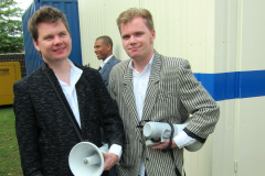Zomerparkfeest 2011 Dress to Play Chess Joep Nabuurs (links) en Mart Nabuurs