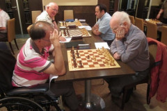 Venlo Open 2014 foto 10: Hans Leenders (link) tegen Jan op de Laak