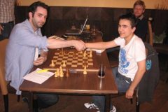 Clubkampioenschap 2009: Thijmen feliciteert Maarten met de titel.