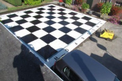 Levend-schaakspel-bord