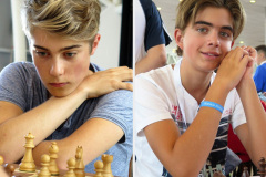 Max Warmerdam (links) en Siem van Dael (rechts), foto's van de toernooiwebsite