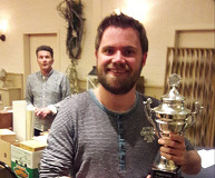 Mart Nabuurs met de kampioensbeker. Foto website Horst