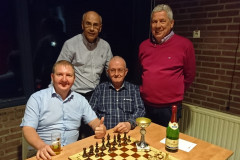 LiSB 9 april 2017 Venlo 4 is kampioen, V.l.n.r. Kim Clabbers, Peter Smith, Jos Kempen, Jean Paul Joosten