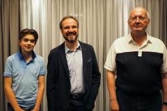 De top drie van het klassement v.l.n.r.:Siem van Dael (2e), Thomas Neeuer (1e) en Peter Schoeber (3e)