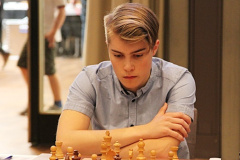 Max Warmerdam  in de vierde ronde, foto Grenke toernooisite
