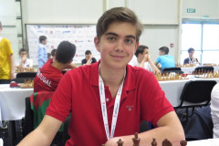 Siem van Dael op het European Youth Chess Championship 2019 dat plaats vond van 2 tot en met 10 augustus 2019 in Bratislava, Slowakije. Foto van de KNSB weblog.