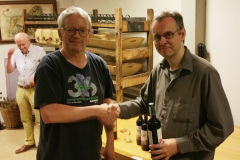 Venlo Open 2022 Rechts winnaar Henk, in het midden Geert (wedstijdleider en tweede) en links Piet (derde).