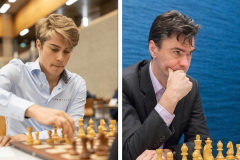 NK krijgt mooie bezetting. Onder andere Max Warmerdam (links) en Loek van Wely (rechts). Foto Harry Gielen