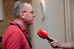 NK 20250709. Voorzitter Gerard in 't Veld wordt geïnterviewd door Omroep Venlo (Foto Ad Bruins)