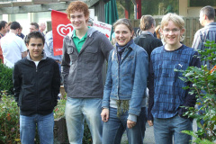 V.l.n.r. Thijmen Smith, Guido Faassen, Marina van Vliembergen, Egbert Clevers