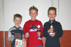 Noord Limburgs Jeugd kampioenschap 20-11-2004 G F en E kampioenen 20-11-2004 Willem Cremers, Willem Suilen Victor Peeters
