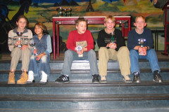 De drie beste van de C-categorie naast elkaar. Meisjes. V.l.n.r. Marina van Vliembergen (eerste) en Shirley Vaassen (tweede).Jongens. V.l.n.r. Martijn Vossen (derde) Sander Bachaus (tweede) en Egbert Clevers (eerste)