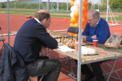 Vrijenbroek, Sportdag 20110416: Bas van der Grinten (li) en Piet Thijssen