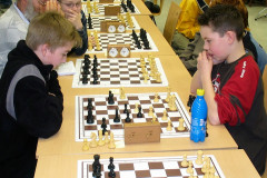Van Spijk Grand Prix schaaktoernooi 21-3-2004Yannick Slager tegen Sander Bachaus