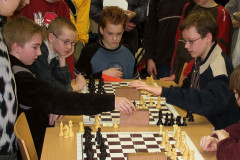 Van Spijk Grand Prix schaaktoernooi 21-3-2004Simon Karsten tegen Sander Bachaus