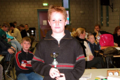 Van Spijk Grand Prix schaaktoernooi 21-3-2004Derde plaats D-categorie Jordy Caessens (DJC Stein)