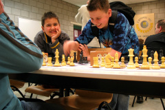 Van Spijk toernooi Venlo 10 april 2005. Koen Peters en Thijmen tegen Yannick Slager